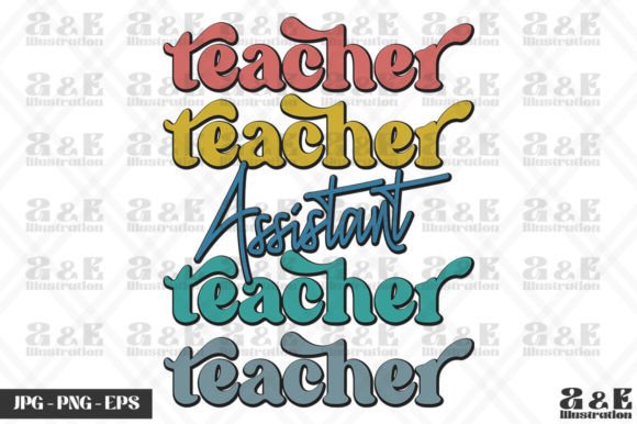 Download Retro Assistant Teacher Rainbow School - Premium Resources