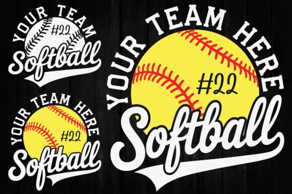 Download Softball Team Template Svg, Softball Svg - Softball Collection