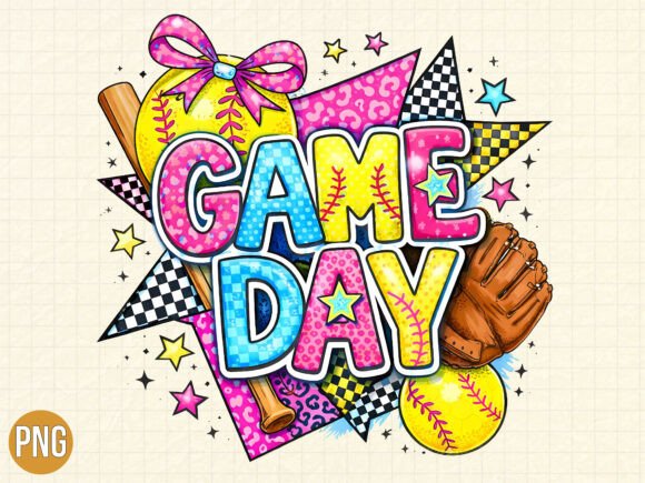 Download Game Day Softball Graffiti PNG - Softball Collection