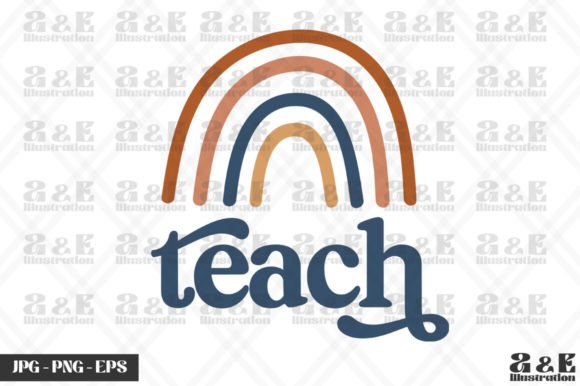 Download Teach Cute Boho Rainbow Teacher - Premium Resources