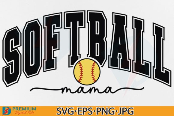 Download Softball Mama SVG, Retro Varsity Mom PNG - Softball Collection