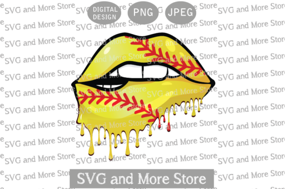 Download Softball Lips, Dripping Lips, Sport Lips - Softball Collection