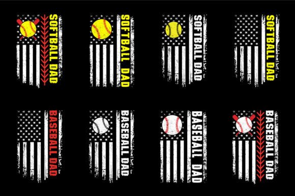 Download Softball Baseball Dad Flag Bundle - Softball Collection