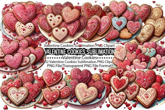 Download Valentine Cookies Sublimation Bundle - Premium Resources